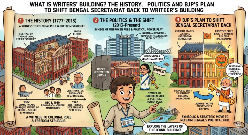 What is Writers’ Building? The History, Politics and BJP’s Plan to Shift Bengal Secretariat Back to Writer’s Building 1 Writers’ Building