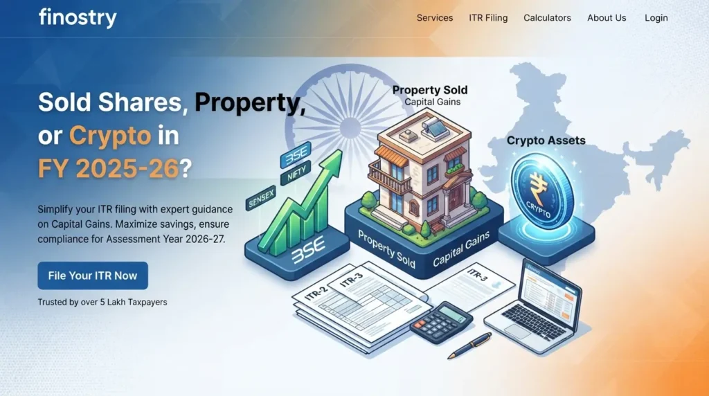 Sold Shares, Property, or Crypto in FY 2025-26? Here’s What You Need to Know Before Filing Your ITR 1 ITR, income tax, shares, crypto